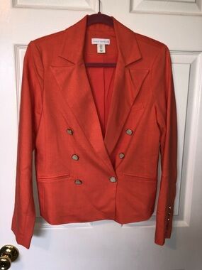 House of Harlow 1960 Orange Double-Breasted Blazer